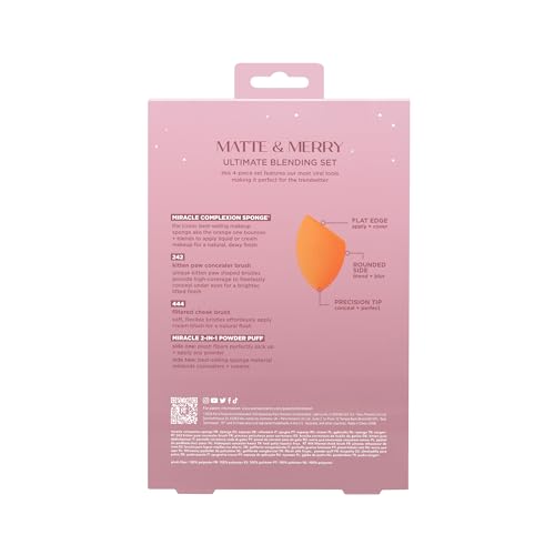 Real Techniques Brightening Concealer Makeup Brush + Eye Cream, Pink