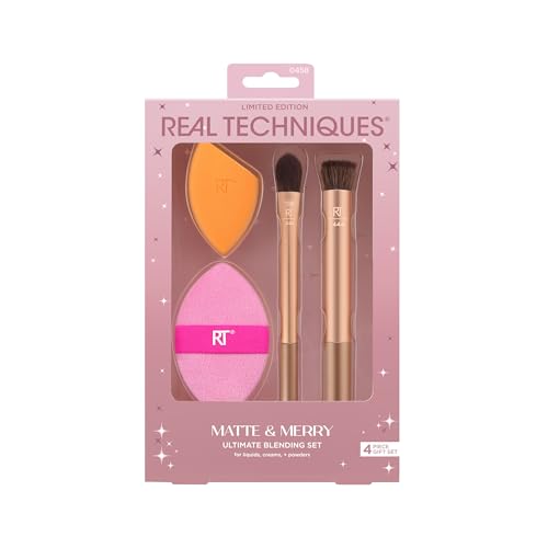 Real Techniques Brightening Concealer Makeup Brush + Eye Cream, Pink