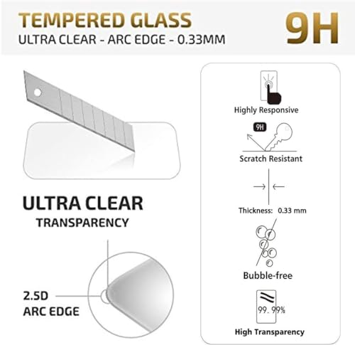 NEW'C 3 Pack Designed for iPhone 16, iPhone 15, iPhone 15 Pro (6.1 inches) Screen Protector Tempered Glass,Case Friendly Ultra Resistant