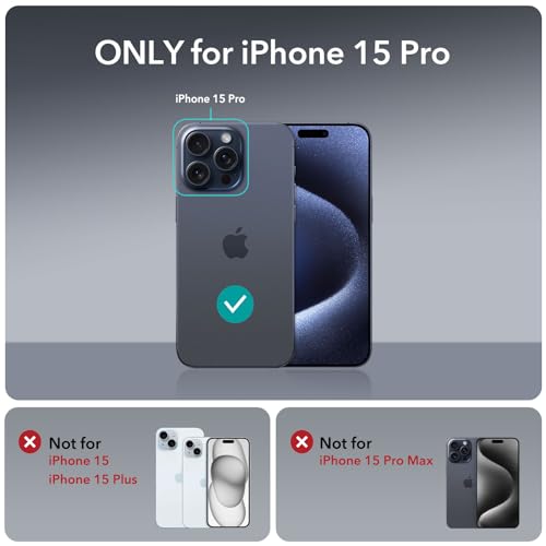 ESR for iPhone 16 Pro Max Case, Compatible with MagSafe, Shockproof Military-Grade Protection, Magnetic Phone Case for iPhone 16 Pro Max, Classic Hybrid Case (HaloLock), Clear