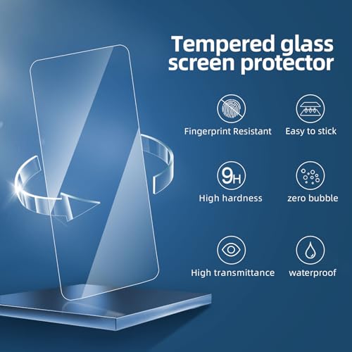 NEW'C 3 Pack Designed for iPhone 16, iPhone 15, iPhone 15 Pro (6.1 inches) Screen Protector Tempered Glass,Case Friendly Ultra Resistant