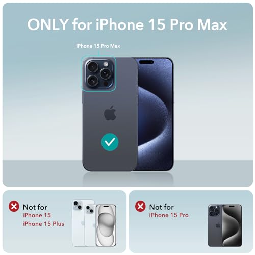 ESR for iPhone 16 Pro Max Case, Compatible with MagSafe, Shockproof Military-Grade Protection, Magnetic Phone Case for iPhone 16 Pro Max, Classic Hybrid Case (HaloLock), Clear