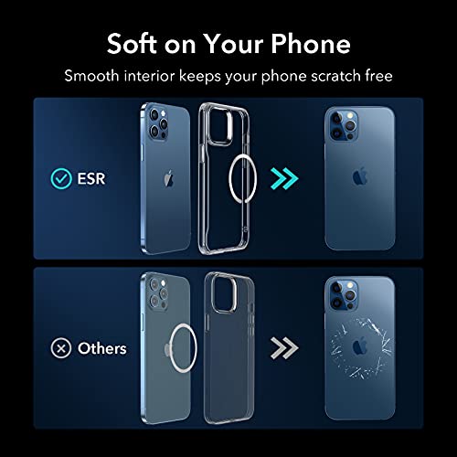 ESR for iPhone 16 Pro Max Case, Compatible with MagSafe, Shockproof Military-Grade Protection, Magnetic Phone Case for iPhone 16 Pro Max, Classic Hybrid Case (HaloLock), Clear