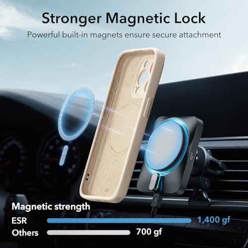 ESR for iPhone 16 Pro Max Case, Compatible with MagSafe, Shockproof Military-Grade Protection, Magnetic Phone Case for iPhone 16 Pro Max, Classic Hybrid Case (HaloLock), Clear