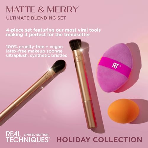 Real Techniques Brightening Concealer Makeup Brush + Eye Cream, Pink