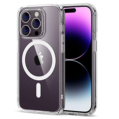 ESR for iPhone 16 Pro Max Case, Compatible with MagSafe, Shockproof Military-Grade Protection, Magnetic Phone Case for iPhone 16 Pro Max, Classic Hybrid Case (HaloLock), Clear