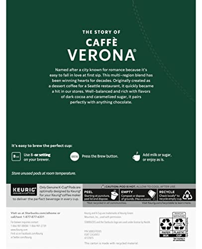 Starbucks K-Cup Coffee Pods, Naturally Flavored Coffee Variety Pack for Keurig Brewers, 100% Arabica, 1 Box (40 Pods)