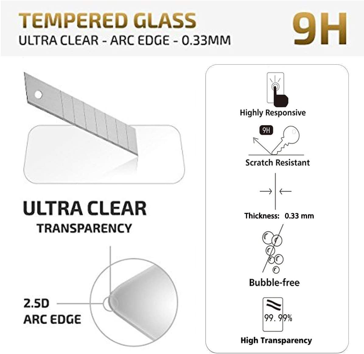 NEW'C 3 Pack Designed for iPhone 16, iPhone 15, iPhone 15 Pro (6.1 inches) Screen Protector Tempered Glass,Case Friendly Ultra Resistant