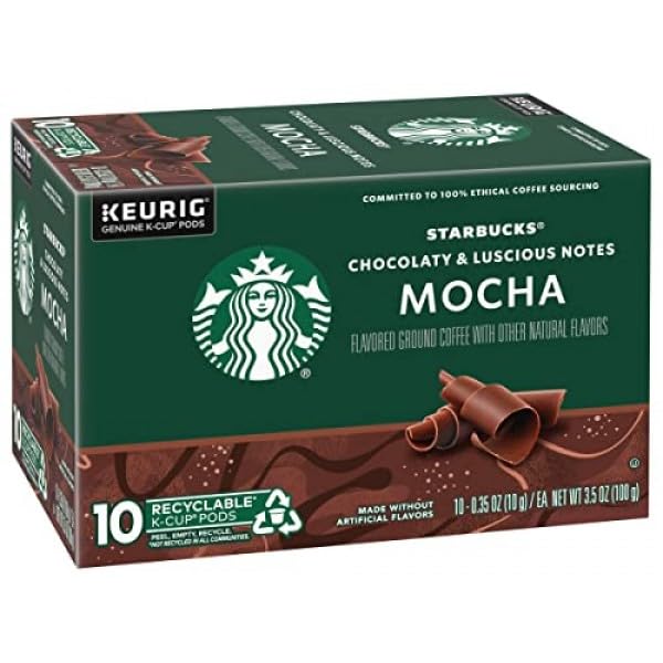 Starbucks K-Cup Coffee Pods, Naturally Flavored Coffee Variety Pack for Keurig Brewers, 100% Arabica, 1 Box (40 Pods)