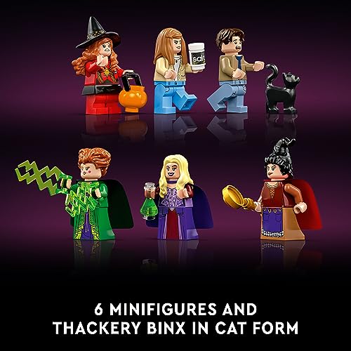 LEGO Ideas Disney Hocus Pocus: The Sanderson Sisters' Cottage Collectible Building Set, Idea for Adults & Fans of Disney Movie Hocus Pocus, Includes Sanderson Sister Minifigures, 21341
