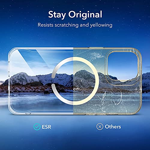 ESR for iPhone 16 Pro Max Case, Compatible with MagSafe, Shockproof Military-Grade Protection, Magnetic Phone Case for iPhone 16 Pro Max, Classic Hybrid Case (HaloLock), Clear