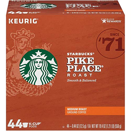 Starbucks K-Cup Coffee Pods, Naturally Flavored Coffee Variety Pack for Keurig Brewers, 100% Arabica, 1 Box (40 Pods)