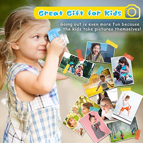 Seckton Upgrade Kids Selfie Camera, Christmas Birthday Gifts for Boys Age 3-9, HD Digital Video Cameras for Toddler, Portable Toy for 3 4 5 6 7 8 Year Old Boy with 32GB SD Card-Navy Blue