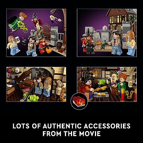 LEGO Ideas Disney Hocus Pocus: The Sanderson Sisters' Cottage Collectible Building Set, Idea for Adults & Fans of Disney Movie Hocus Pocus, Includes Sanderson Sister Minifigures, 21341