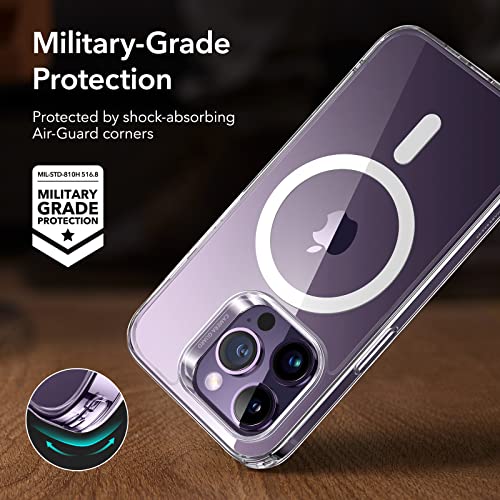 ESR for iPhone 16 Pro Max Case, Compatible with MagSafe, Shockproof Military-Grade Protection, Magnetic Phone Case for iPhone 16 Pro Max, Classic Hybrid Case (HaloLock), Clear