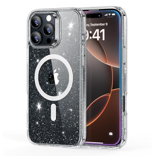 ESR for iPhone 16 Pro Max Case, Compatible with MagSafe, Shockproof Military-Grade Protection, Magnetic Phone Case for iPhone 16 Pro Max, Classic Hybrid Case (HaloLock), Clear