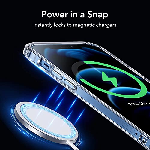 ESR for iPhone 16 Pro Max Case, Compatible with MagSafe, Shockproof Military-Grade Protection, Magnetic Phone Case for iPhone 16 Pro Max, Classic Hybrid Case (HaloLock), Clear