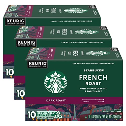 Starbucks K-Cup Coffee Pods, Naturally Flavored Coffee Variety Pack for Keurig Brewers, 100% Arabica, 1 Box (40 Pods)