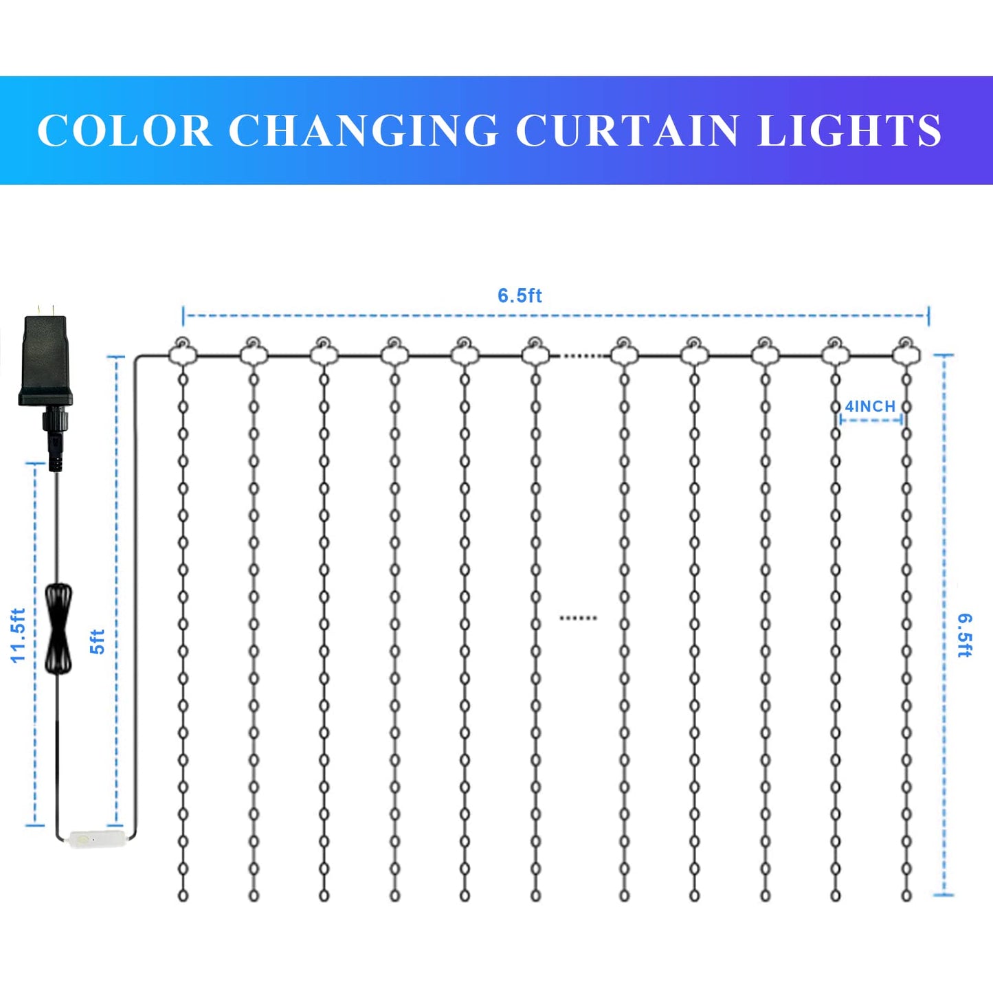 JMEXSUSS 300 LED Remote Control Christmas Curtain Lights, Plug in Fairy Curtain Lights Outdoor, Window Wall Hanging Curtain String Lights for Bedroom Backdrop Wedding Party Indoor Decor, Warm White