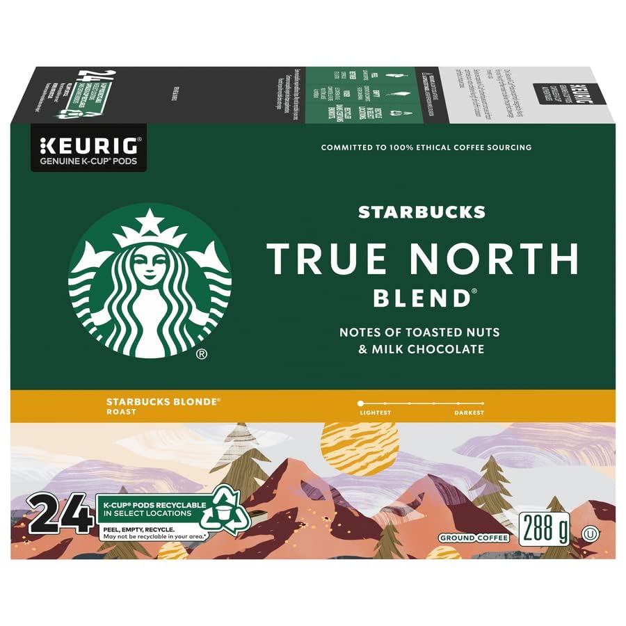 Starbucks K-Cup Coffee Pods, Naturally Flavored Coffee Variety Pack for Keurig Brewers, 100% Arabica, 1 Box (40 Pods)