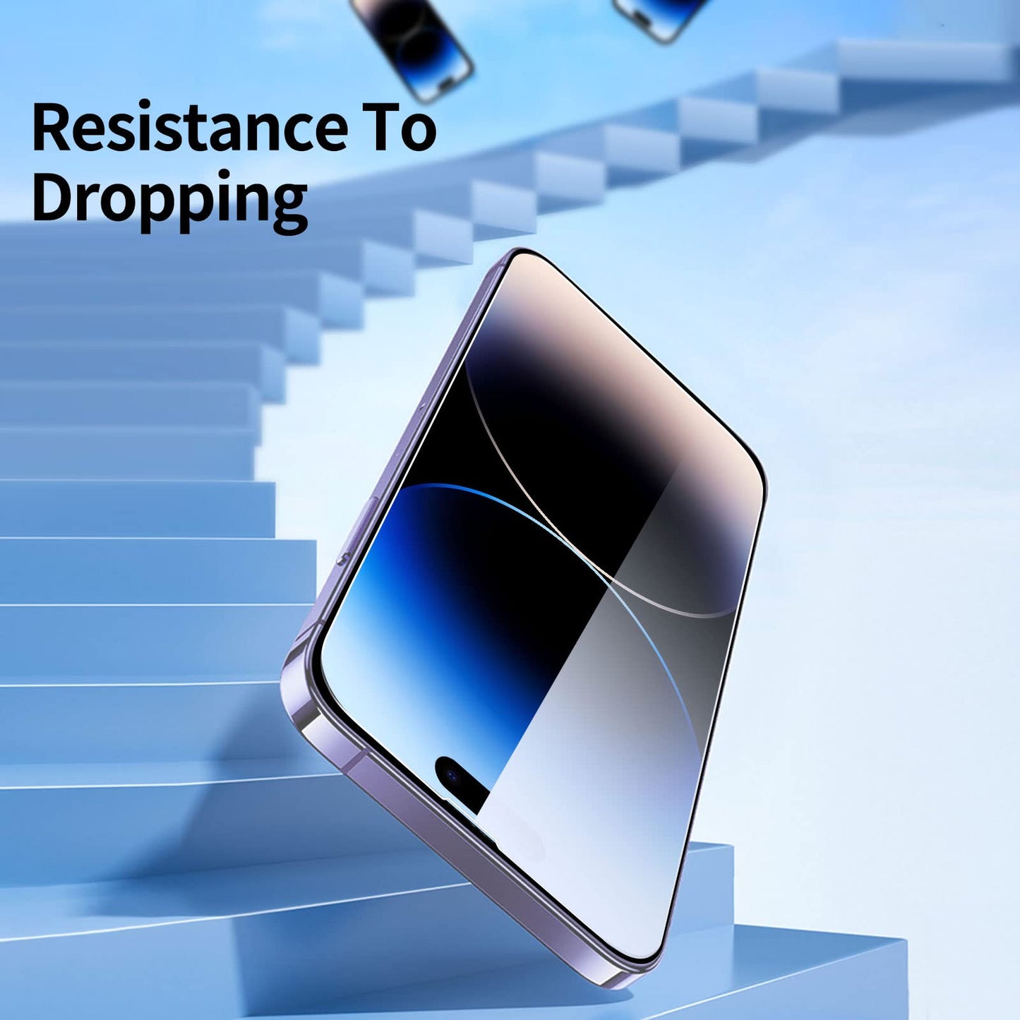 NEW'C 3 Pack Designed for iPhone 16, iPhone 15, iPhone 15 Pro (6.1 inches) Screen Protector Tempered Glass,Case Friendly Ultra Resistant