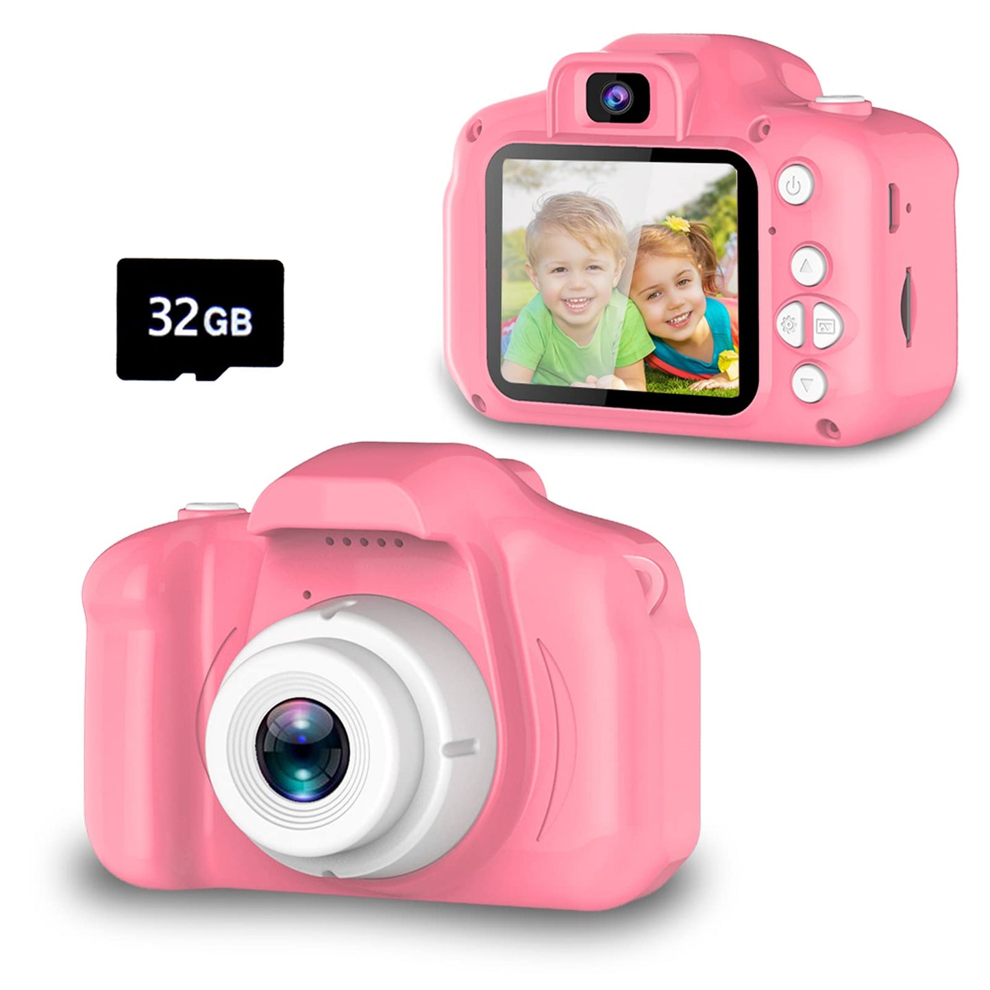 Seckton Upgrade Kids Selfie Camera, Christmas Birthday Gifts for Boys Age 3-9, HD Digital Video Cameras for Toddler, Portable Toy for 3 4 5 6 7 8 Year Old Boy with 32GB SD Card-Navy Blue