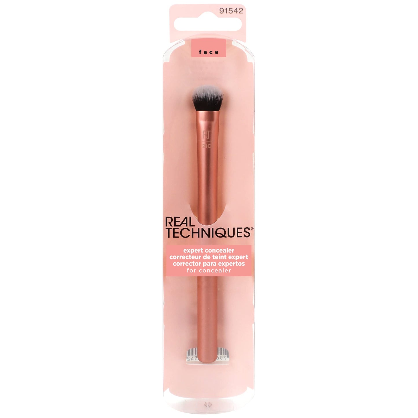 Real Techniques Brightening Concealer Makeup Brush + Eye Cream, Pink