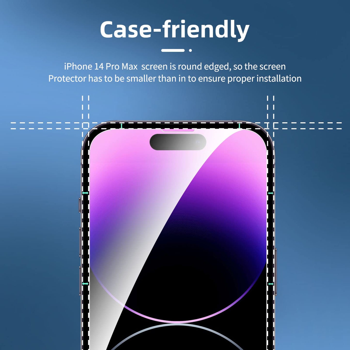 NEW'C 3 Pack Designed for iPhone 16, iPhone 15, iPhone 15 Pro (6.1 inches) Screen Protector Tempered Glass,Case Friendly Ultra Resistant