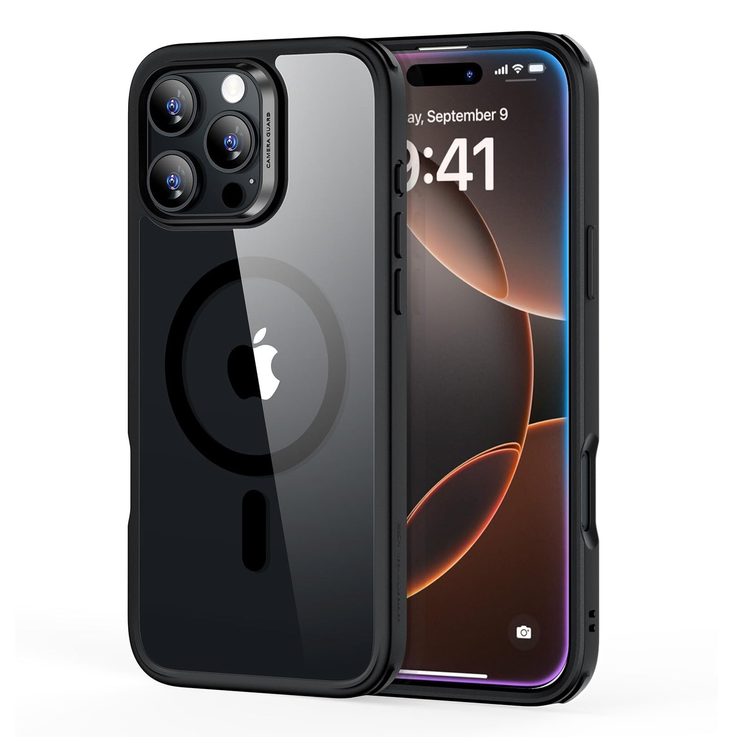 ESR for iPhone 16 Pro Max Case, Compatible with MagSafe, Shockproof Military-Grade Protection, Magnetic Phone Case for iPhone 16 Pro Max, Classic Hybrid Case (HaloLock), Clear