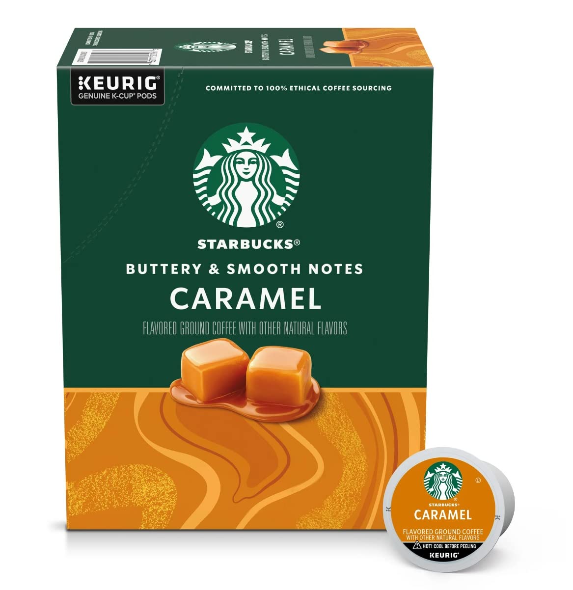Starbucks K-Cup Coffee Pods, Naturally Flavored Coffee Variety Pack for Keurig Brewers, 100% Arabica, 1 Box (40 Pods)