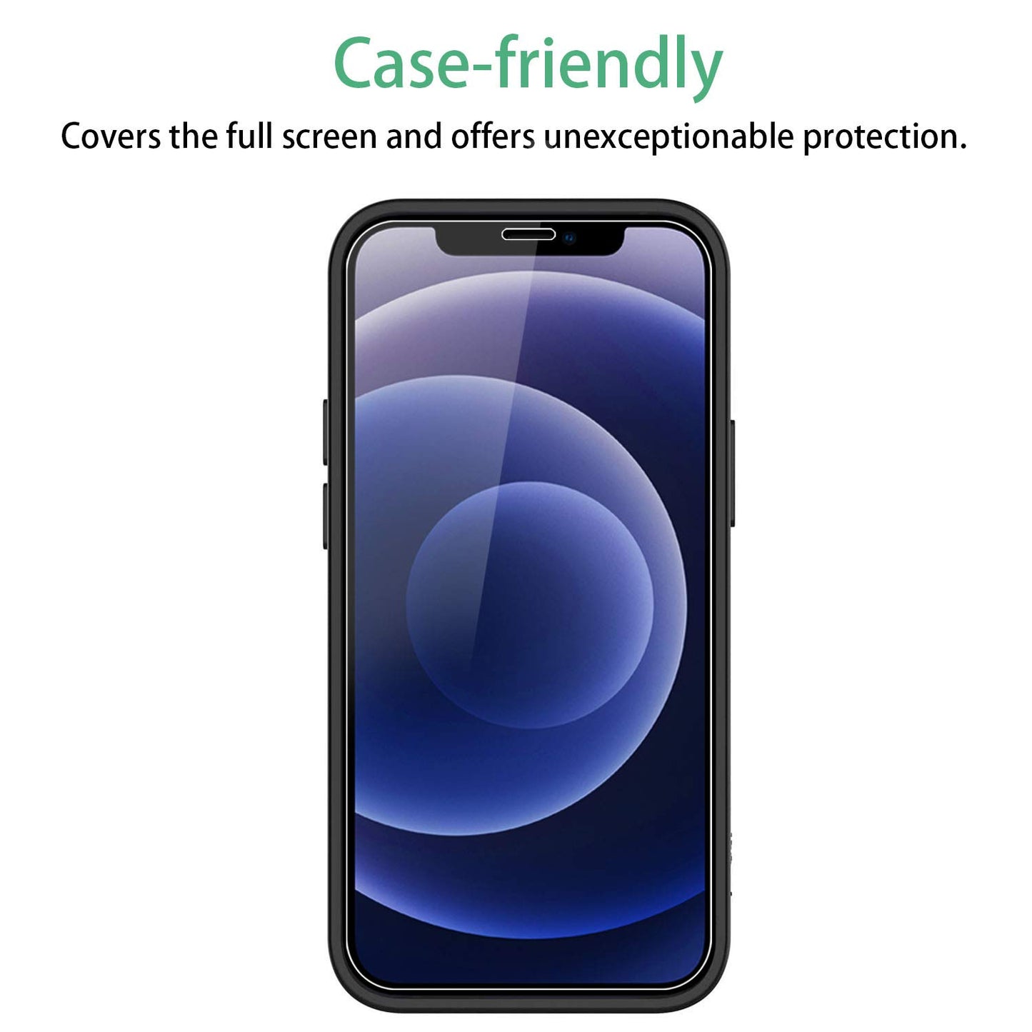 NEW'C 3 Pack Designed for iPhone 16, iPhone 15, iPhone 15 Pro (6.1 inches) Screen Protector Tempered Glass,Case Friendly Ultra Resistant