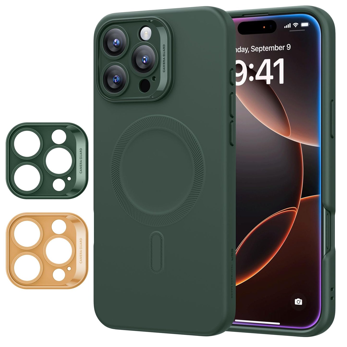 ESR for iPhone 16 Pro Max Case, Compatible with MagSafe, Shockproof Military-Grade Protection, Magnetic Phone Case for iPhone 16 Pro Max, Classic Hybrid Case (HaloLock), Clear