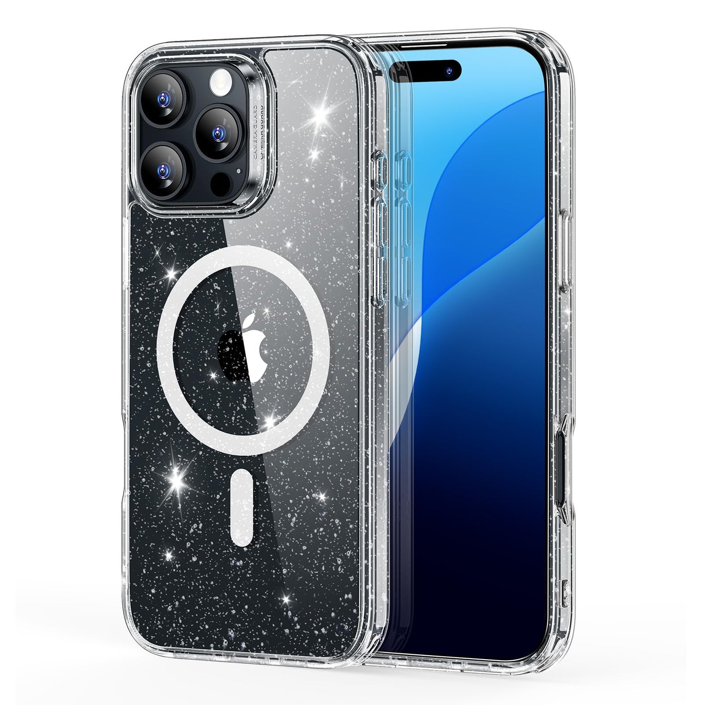 ESR for iPhone 16 Pro Max Case, Compatible with MagSafe, Shockproof Military-Grade Protection, Magnetic Phone Case for iPhone 16 Pro Max, Classic Hybrid Case (HaloLock), Clear