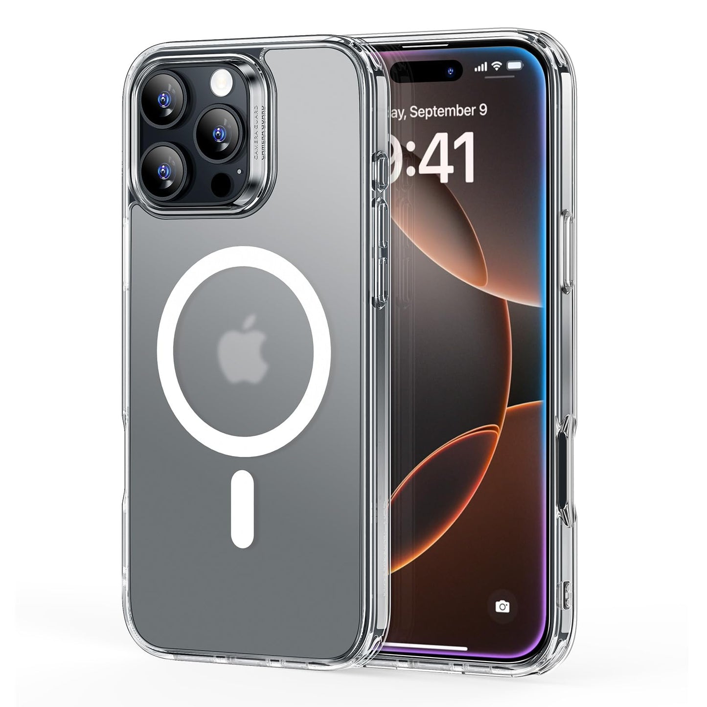 ESR for iPhone 16 Pro Max Case, Compatible with MagSafe, Shockproof Military-Grade Protection, Magnetic Phone Case for iPhone 16 Pro Max, Classic Hybrid Case (HaloLock), Clear