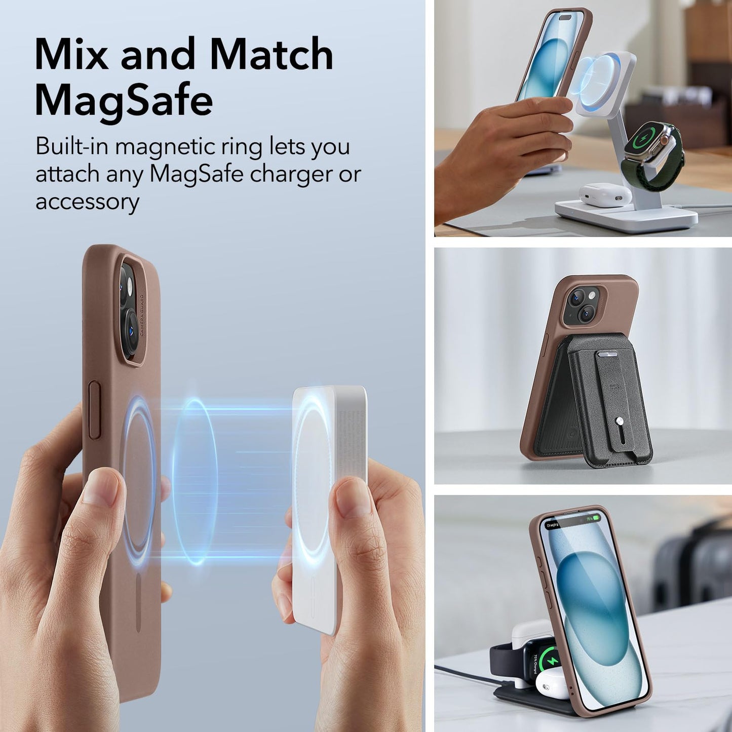 ESR for iPhone 16 Pro Max Case, Compatible with MagSafe, Shockproof Military-Grade Protection, Magnetic Phone Case for iPhone 16 Pro Max, Classic Hybrid Case (HaloLock), Clear