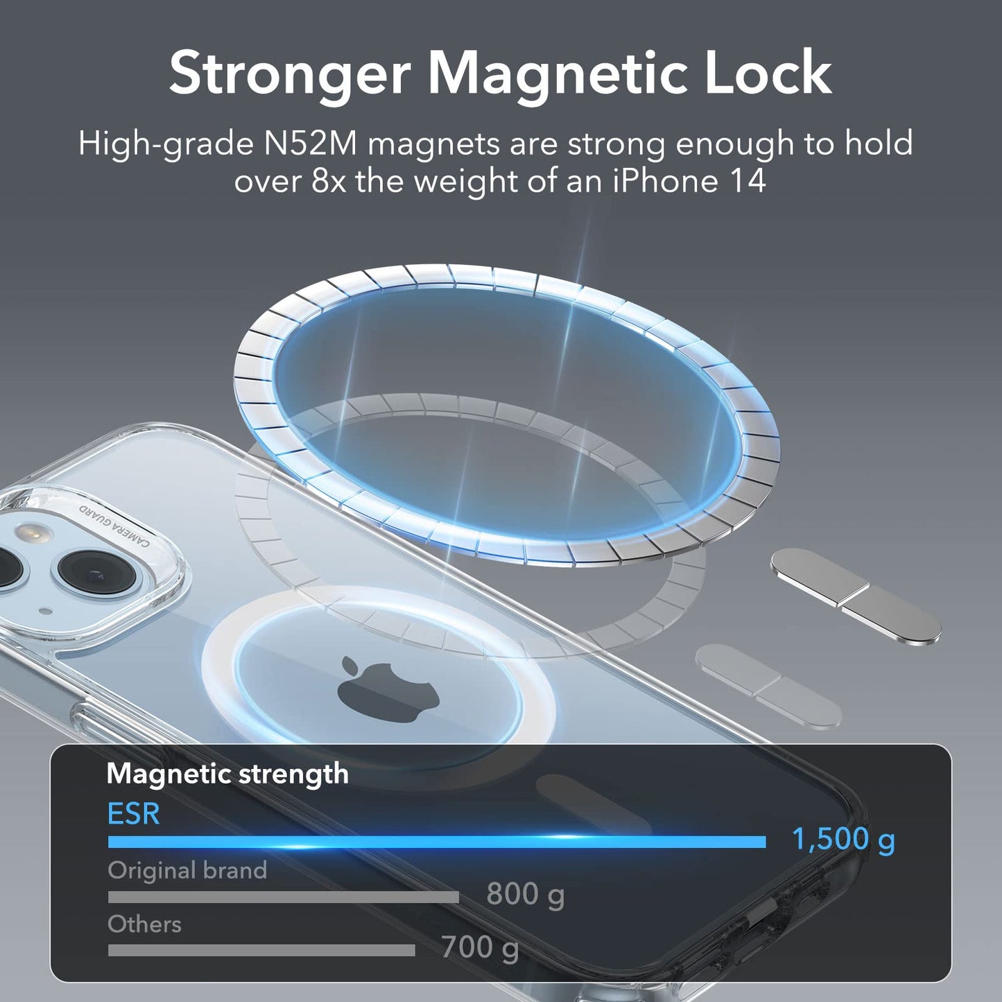 ESR for iPhone 16 Pro Max Case, Compatible with MagSafe, Shockproof Military-Grade Protection, Magnetic Phone Case for iPhone 16 Pro Max, Classic Hybrid Case (HaloLock), Clear