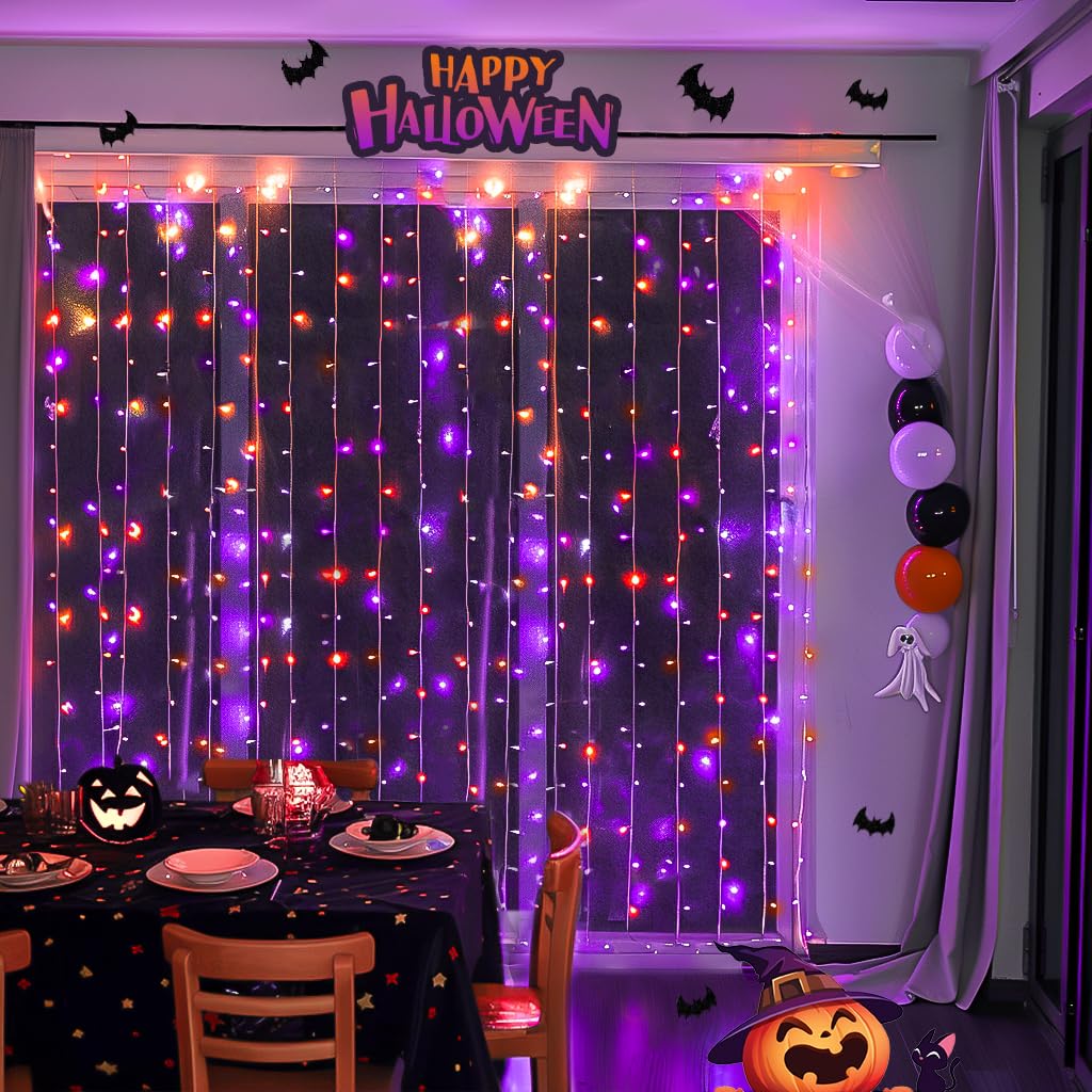 JMEXSUSS 300 LED Remote Control Christmas Curtain Lights, Plug in Fairy Curtain Lights Outdoor, Window Wall Hanging Curtain String Lights for Bedroom Backdrop Wedding Party Indoor Decor, Warm White