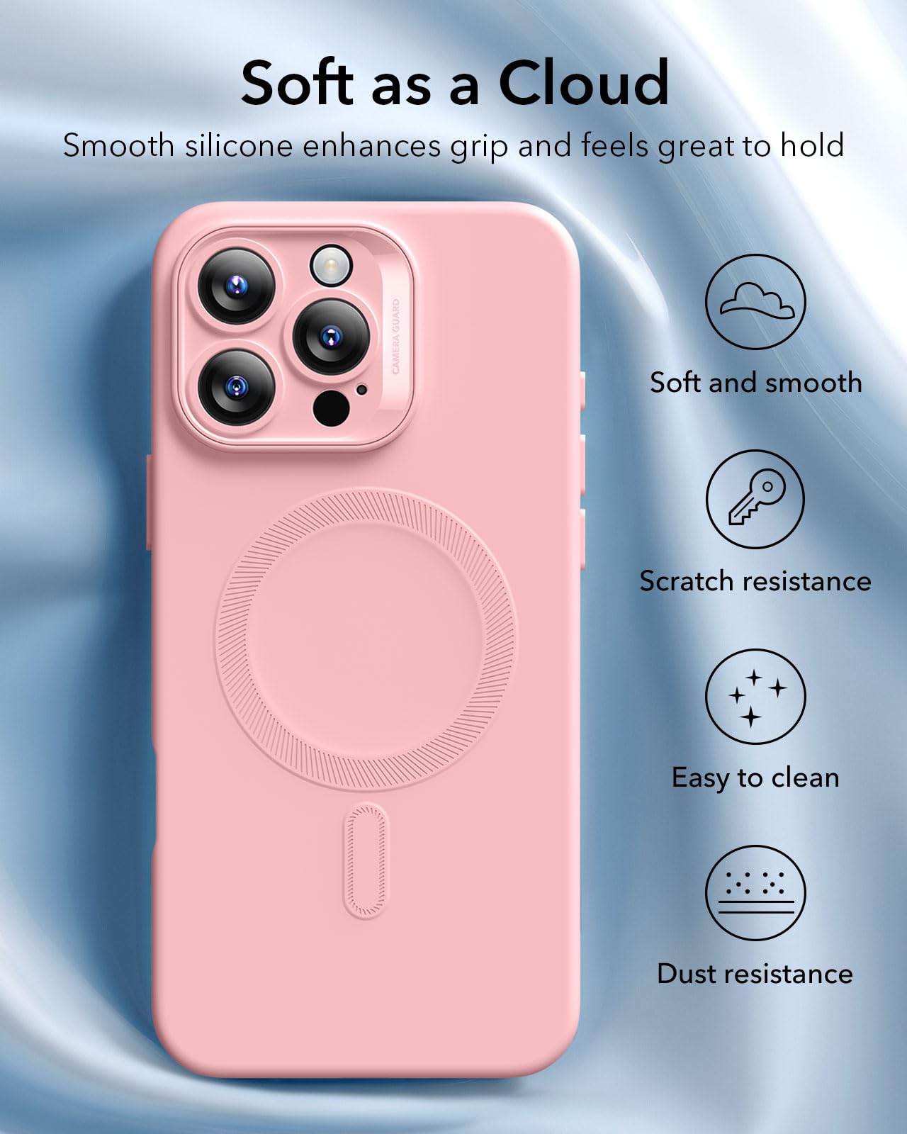 ESR for iPhone 16 Pro Max Case, Compatible with MagSafe, Shockproof Military-Grade Protection, Magnetic Phone Case for iPhone 16 Pro Max, Classic Hybrid Case (HaloLock), Clear