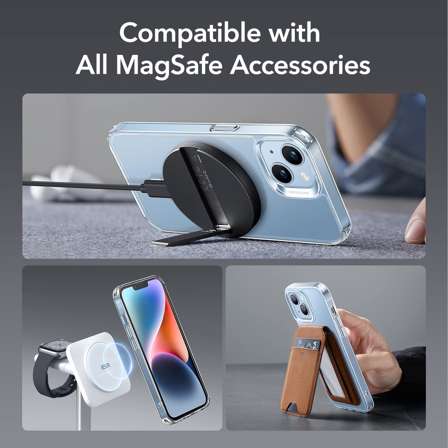 ESR for iPhone 16 Pro Max Case, Compatible with MagSafe, Shockproof Military-Grade Protection, Magnetic Phone Case for iPhone 16 Pro Max, Classic Hybrid Case (HaloLock), Clear