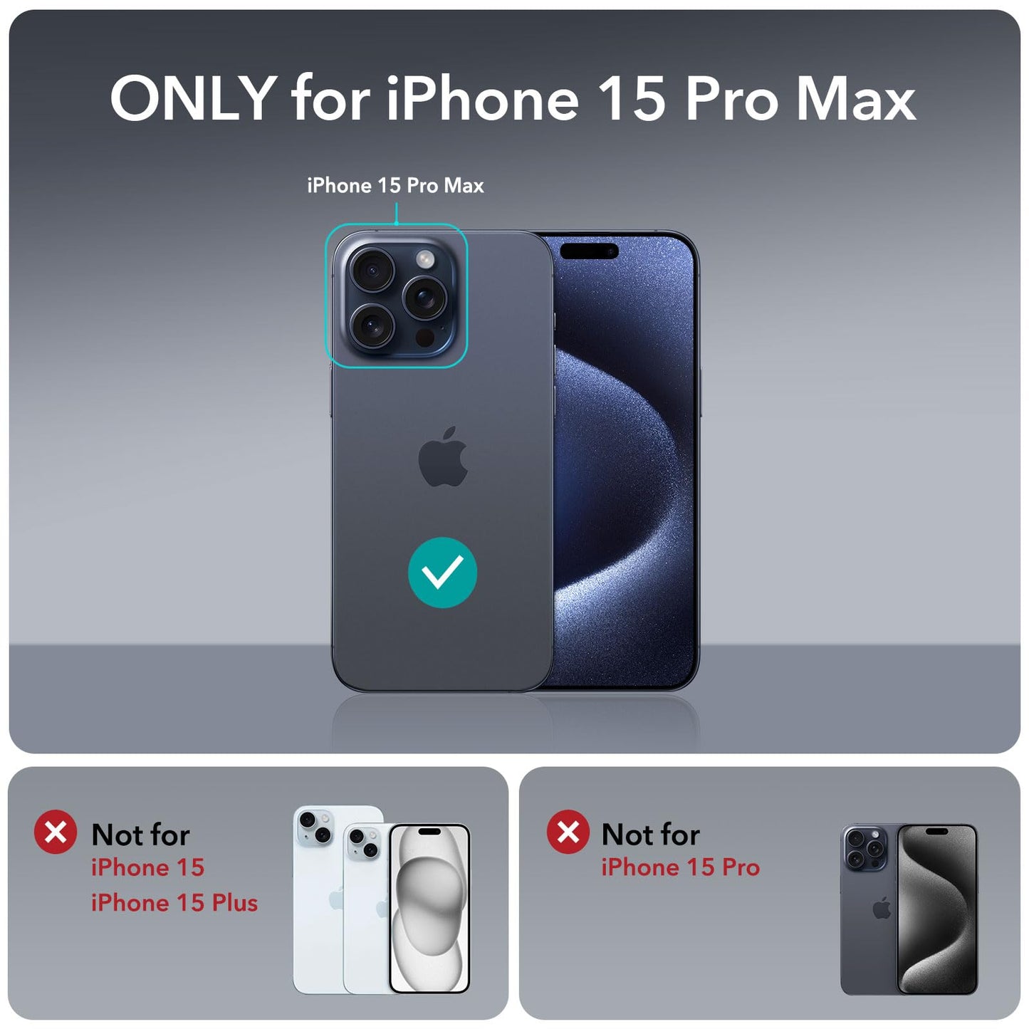 ESR for iPhone 16 Pro Max Case, Compatible with MagSafe, Shockproof Military-Grade Protection, Magnetic Phone Case for iPhone 16 Pro Max, Classic Hybrid Case (HaloLock), Clear
