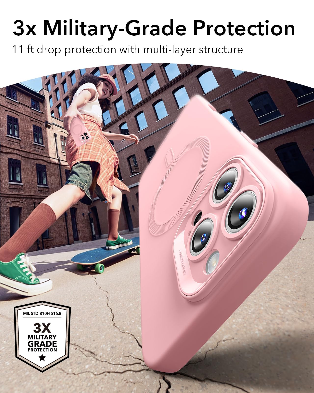 ESR for iPhone 16 Pro Max Case, Compatible with MagSafe, Shockproof Military-Grade Protection, Magnetic Phone Case for iPhone 16 Pro Max, Classic Hybrid Case (HaloLock), Clear
