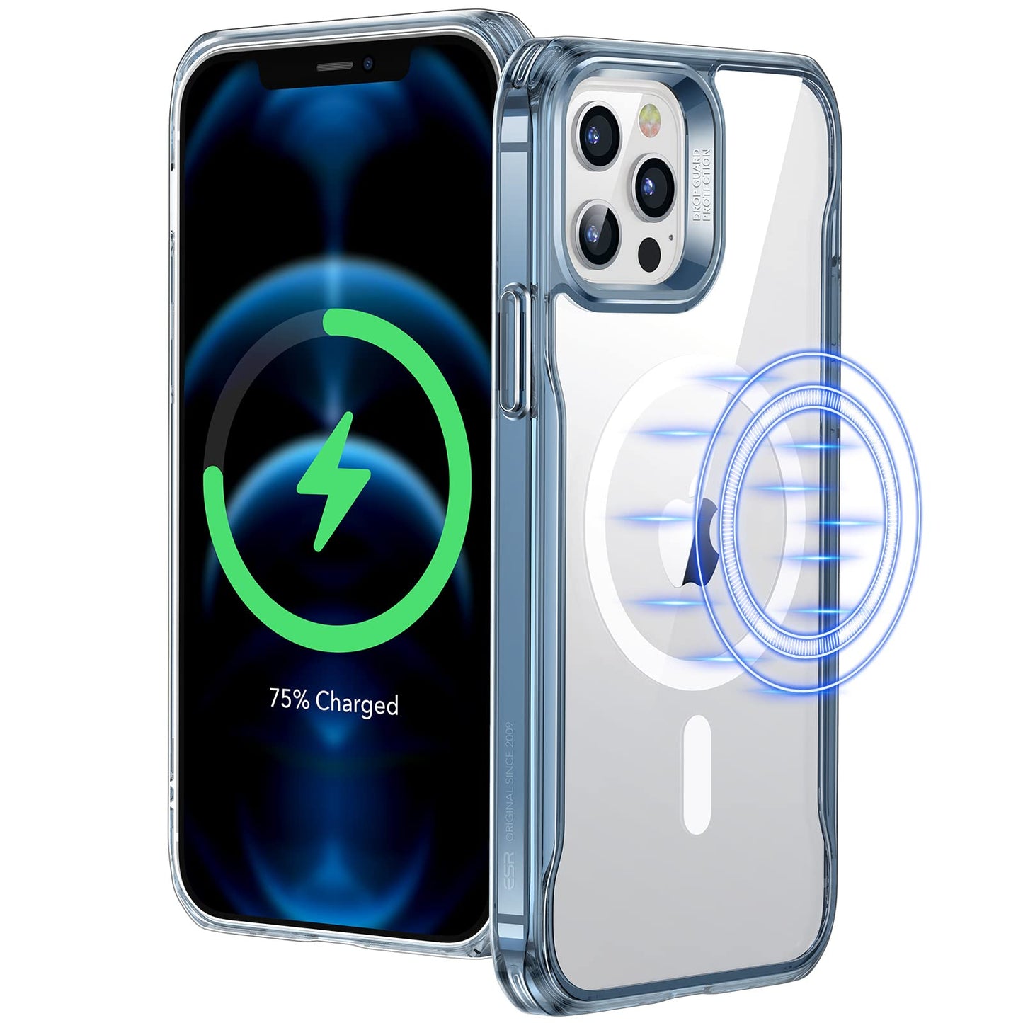 ESR for iPhone 16 Pro Max Case, Compatible with MagSafe, Shockproof Military-Grade Protection, Magnetic Phone Case for iPhone 16 Pro Max, Classic Hybrid Case (HaloLock), Clear