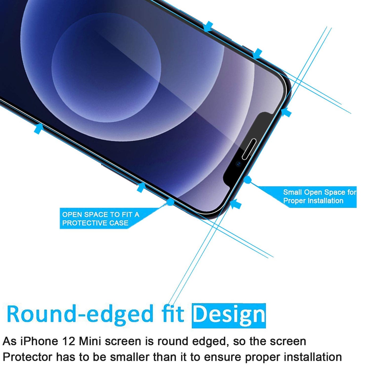 NEW'C 3 Pack Designed for iPhone 16, iPhone 15, iPhone 15 Pro (6.1 inches) Screen Protector Tempered Glass,Case Friendly Ultra Resistant