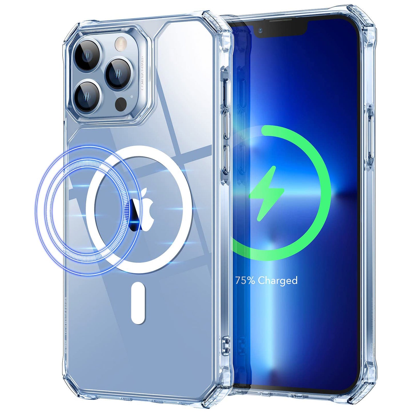 ESR for iPhone 16 Pro Max Case, Compatible with MagSafe, Shockproof Military-Grade Protection, Magnetic Phone Case for iPhone 16 Pro Max, Classic Hybrid Case (HaloLock), Clear