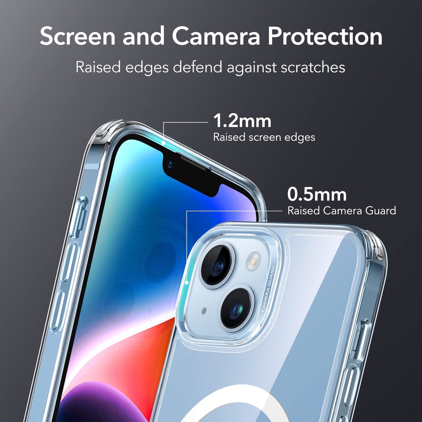 ESR for iPhone 16 Pro Max Case, Compatible with MagSafe, Shockproof Military-Grade Protection, Magnetic Phone Case for iPhone 16 Pro Max, Classic Hybrid Case (HaloLock), Clear