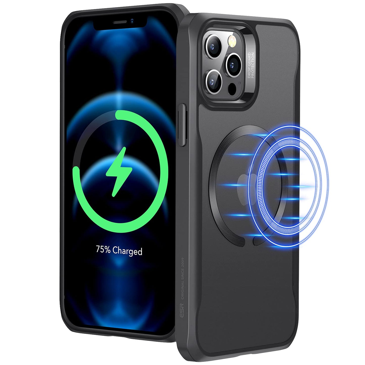 ESR for iPhone 16 Pro Max Case, Compatible with MagSafe, Shockproof Military-Grade Protection, Magnetic Phone Case for iPhone 16 Pro Max, Classic Hybrid Case (HaloLock), Clear