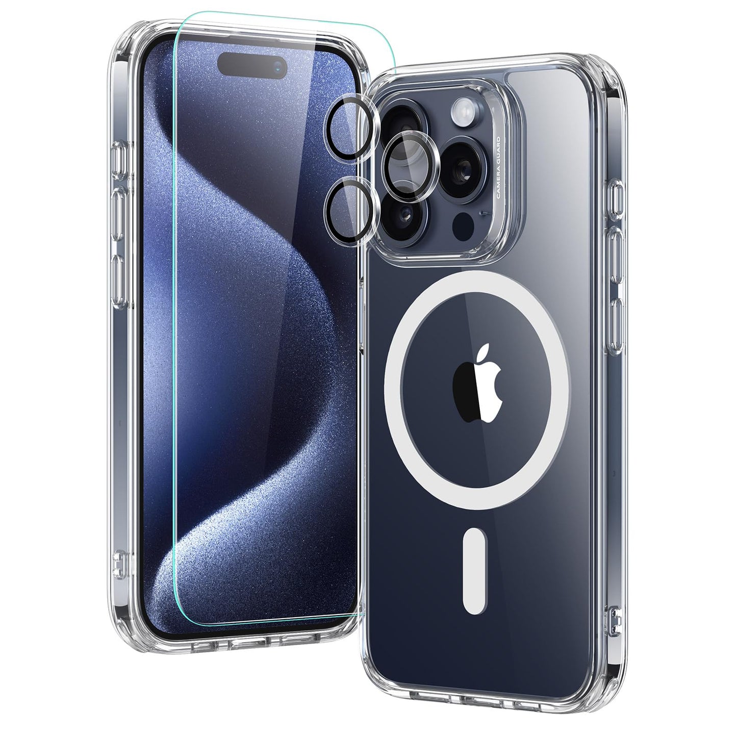 ESR for iPhone 16 Pro Max Case, Compatible with MagSafe, Shockproof Military-Grade Protection, Magnetic Phone Case for iPhone 16 Pro Max, Classic Hybrid Case (HaloLock), Clear