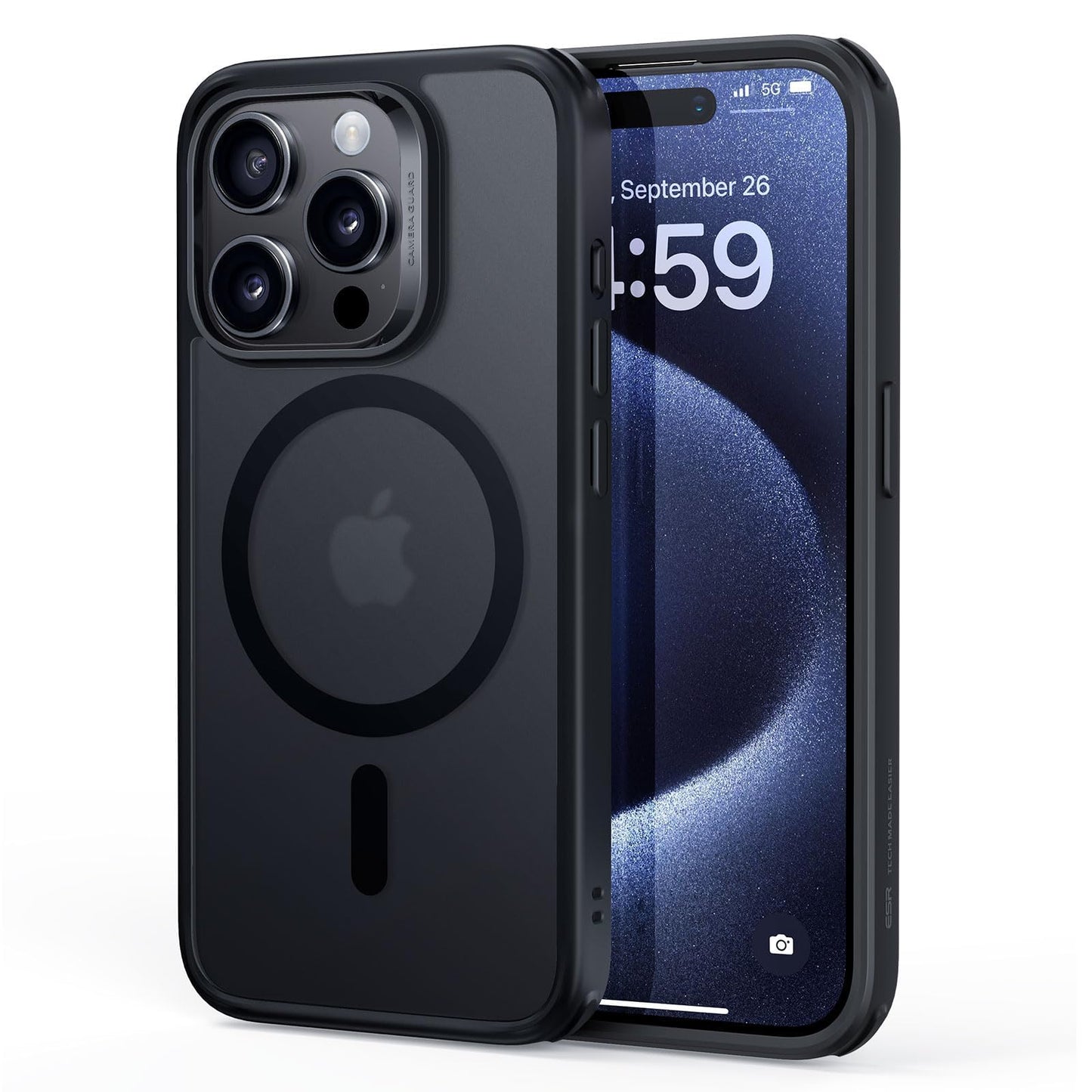 ESR for iPhone 16 Pro Max Case, Compatible with MagSafe, Shockproof Military-Grade Protection, Magnetic Phone Case for iPhone 16 Pro Max, Classic Hybrid Case (HaloLock), Clear