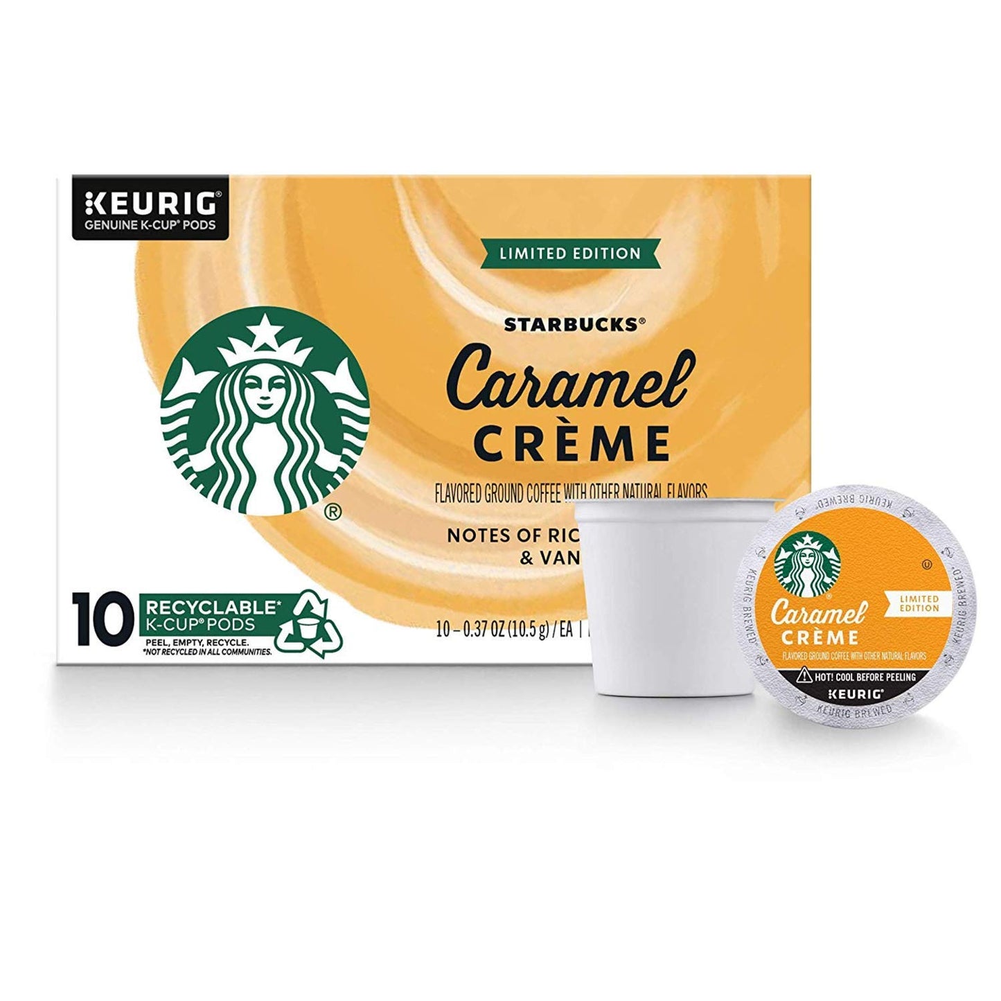 Starbucks K-Cup Coffee Pods, Naturally Flavored Coffee Variety Pack for Keurig Brewers, 100% Arabica, 1 Box (40 Pods)