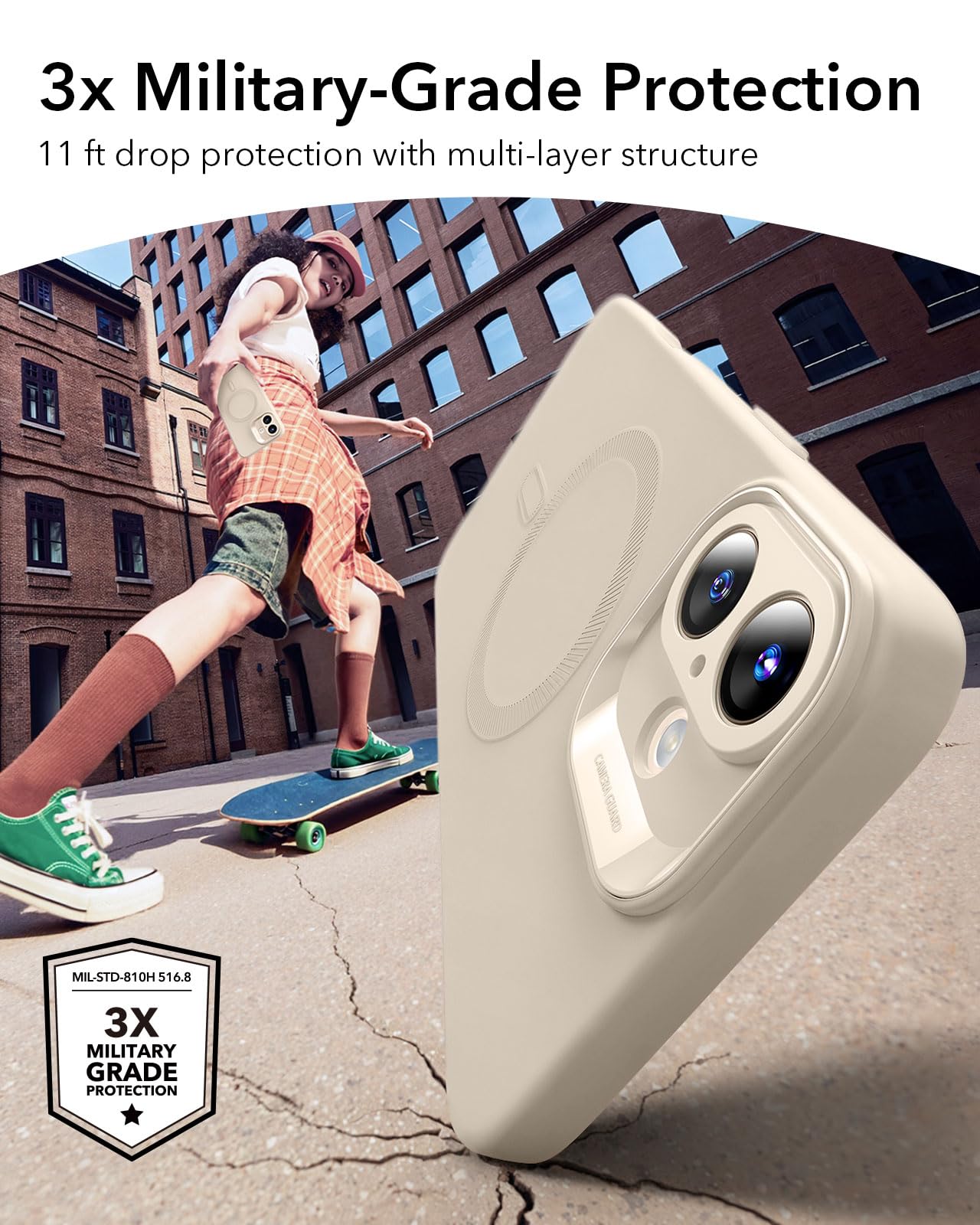 ESR for iPhone 16 Pro Max Case, Compatible with MagSafe, Shockproof Military-Grade Protection, Magnetic Phone Case for iPhone 16 Pro Max, Classic Hybrid Case (HaloLock), Clear